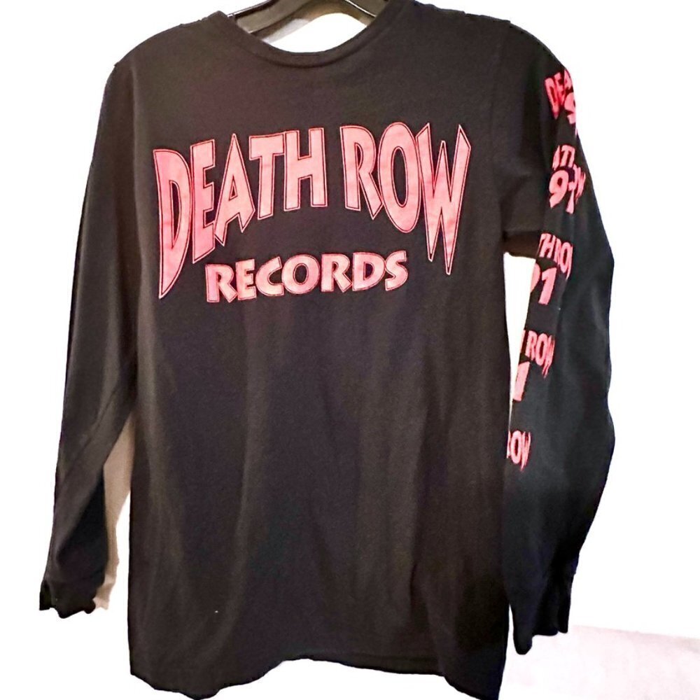 Death Row Records Long SLeeve NWOT Size Small  Black Womens - Picture 3 of 6